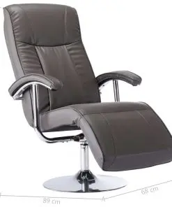 vidaXL TV Armchair Grey Faux Leather