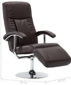 vidaXL TV Armchair Brown Faux Leather