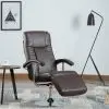vidaXL TV Armchair Brown Faux Leather