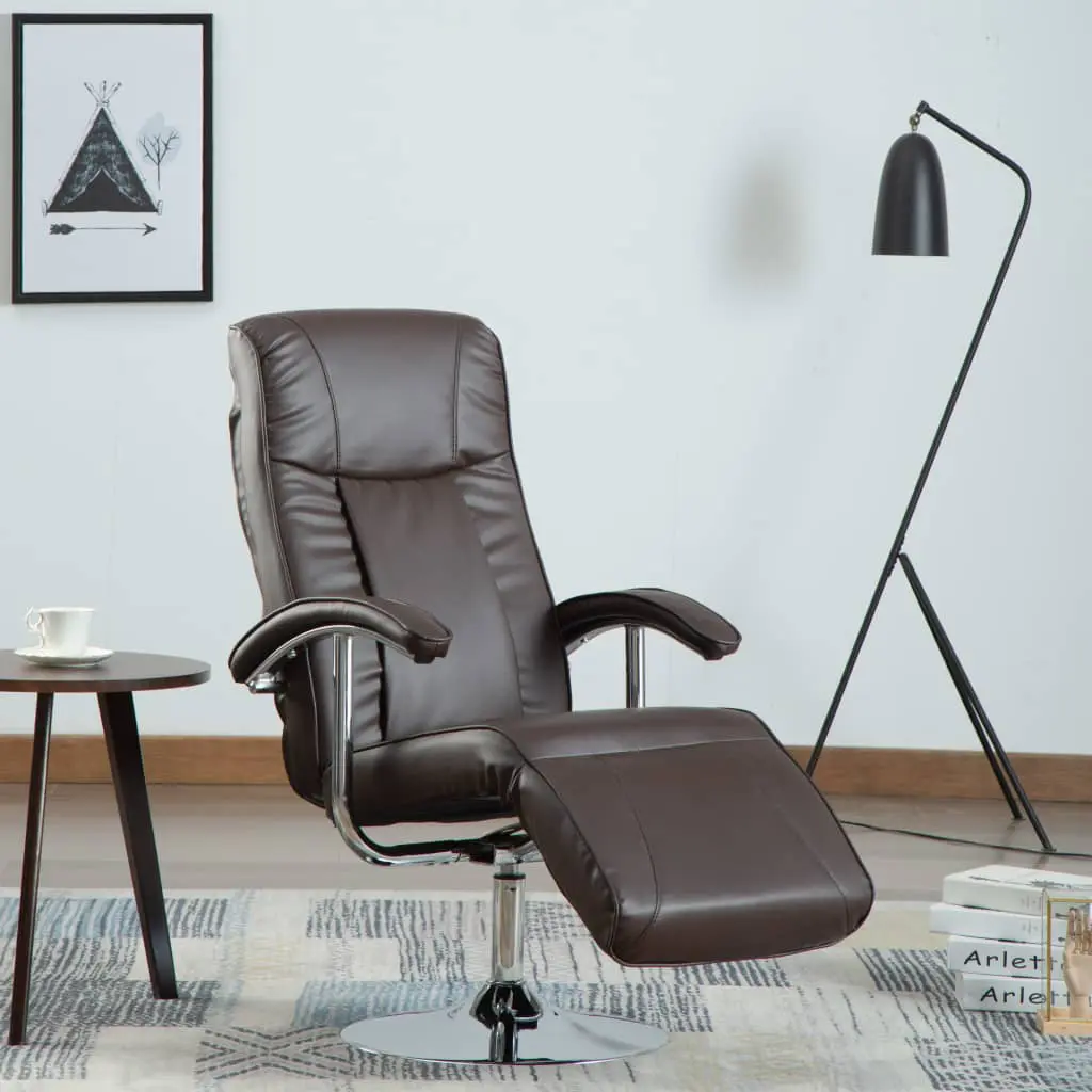 vidaXL TV Armchair Brown Faux Leather