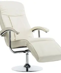 vidaXL TV Armchair Cream Faux Leather