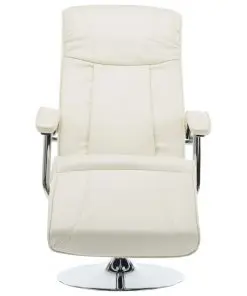 vidaXL TV Armchair Cream Faux Leather