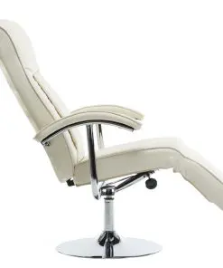 vidaXL TV Armchair Cream Faux Leather