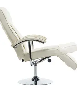 vidaXL TV Armchair Cream Faux Leather
