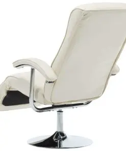 vidaXL TV Armchair Cream Faux Leather