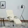 vidaXL TV Armchair Cream Faux Leather