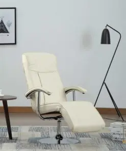 vidaXL TV Armchair Cream Faux Leather