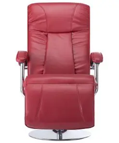 vidaXL TV Armchair Wine Red Faux Leather