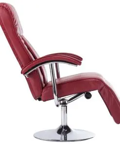 vidaXL TV Armchair Wine Red Faux Leather