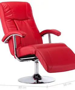 vidaXL TV Armchair Red Faux Leather
