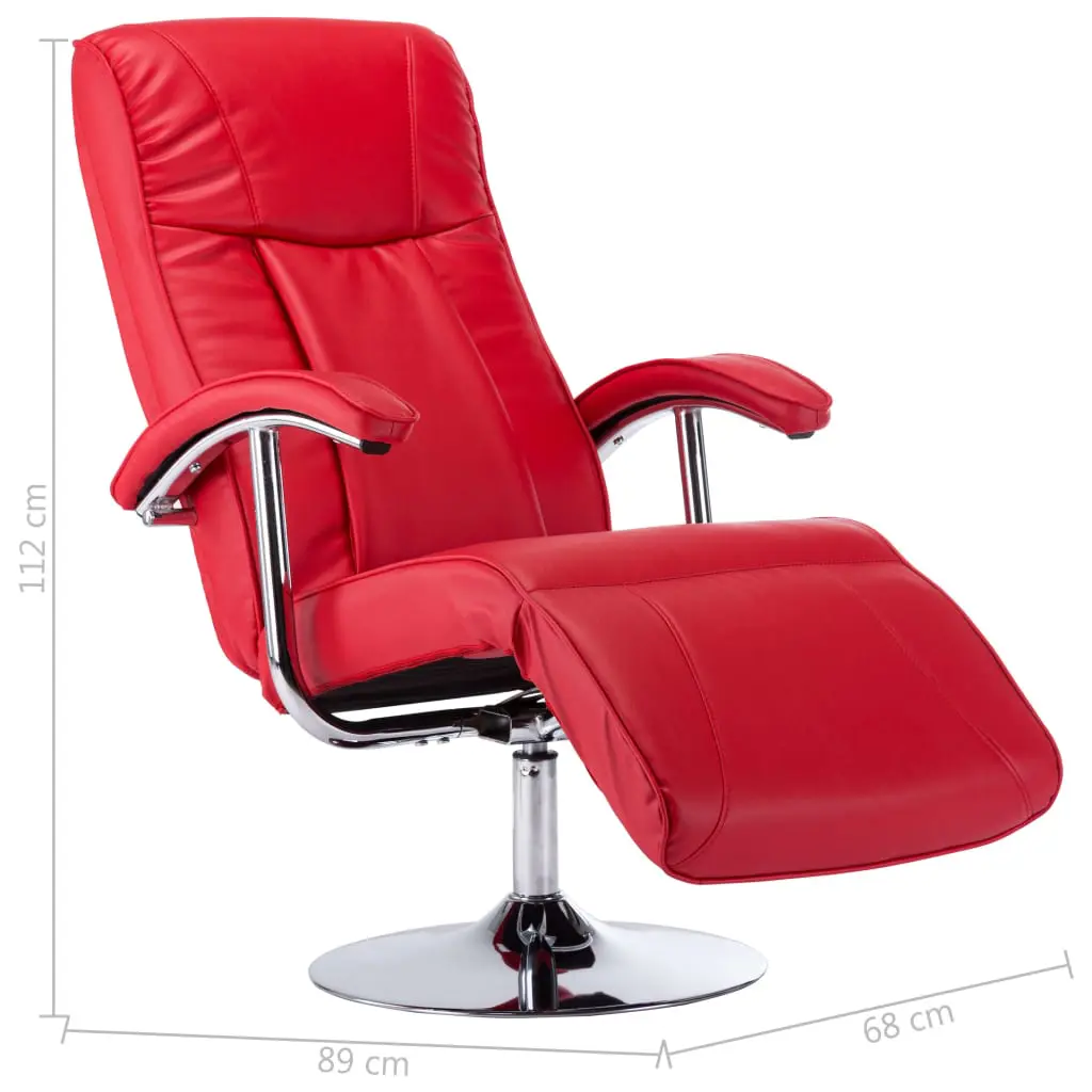 vidaXL TV Armchair Red Faux Leather
