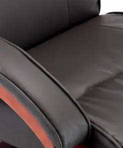 vidaXL Reclining Chair with Footstool Grey Faux Leather