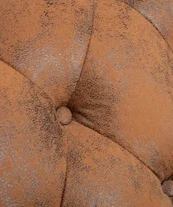 vidaXL Chaise Lounge Brown Faux Suede Leather