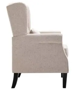 vidaXL Armchair Beige Fabric
