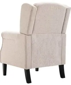 vidaXL Armchair Beige Fabric