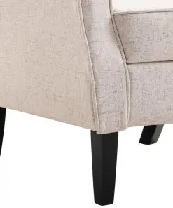 vidaXL Armchair Beige Fabric