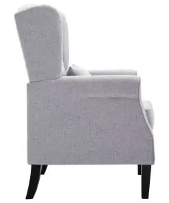 vidaXL Armchair Light Grey Fabric
