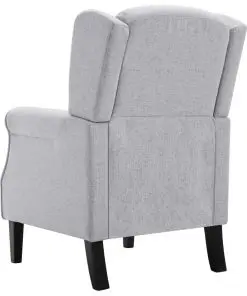 vidaXL Armchair Light Grey Fabric