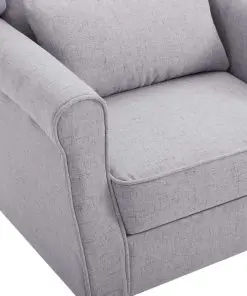 vidaXL Armchair Light Grey Fabric