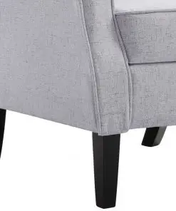 vidaXL Armchair Light Grey Fabric