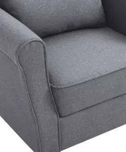 vidaXL Armchair Dark Grey Fabric