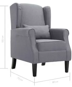 vidaXL Armchair Dark Grey Fabric