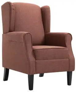 vidaXL Armchair Brown Fabric
