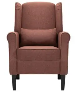 vidaXL Armchair Brown Fabric