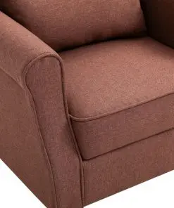vidaXL Armchair Brown Fabric