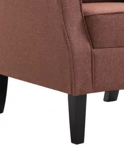 vidaXL Armchair Brown Fabric
