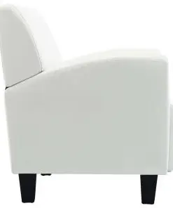 vidaXL Sofa Chair White Faux Leather