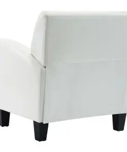 vidaXL Sofa Chair White Faux Leather