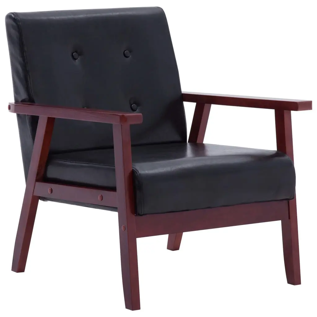 vidaXL Armchair Black Faux Leather