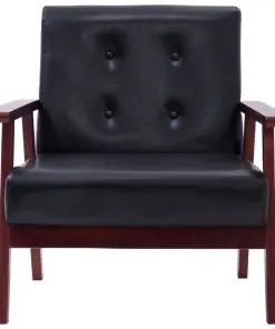 vidaXL Armchair Black Faux Leather