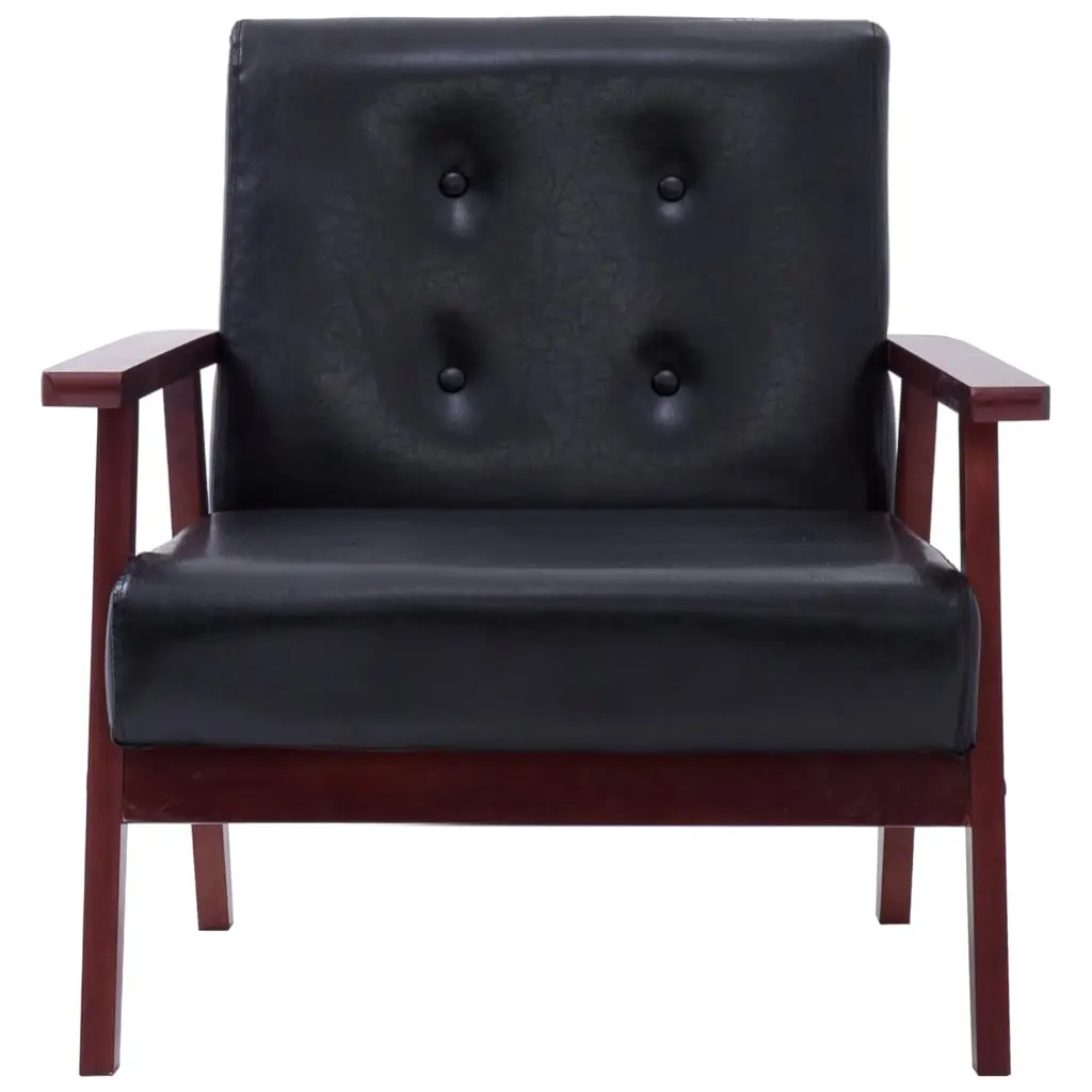 vidaXL Armchair Black Faux Leather