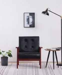 vidaXL Armchair Black Faux Leather