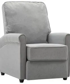 vidaXL TV Recliner Chair Light Grey Fabric