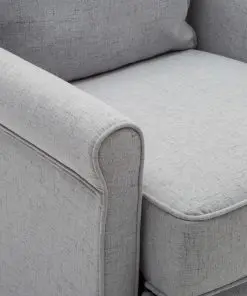 vidaXL TV Recliner Chair Light Grey Fabric