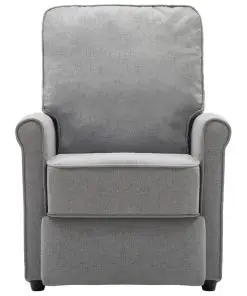 vidaXL TV Recliner Chair Light Grey Fabric