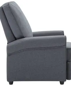 vidaXL TV Recliner Chair Dark Grey Fabric