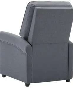 vidaXL TV Recliner Chair Dark Grey Fabric