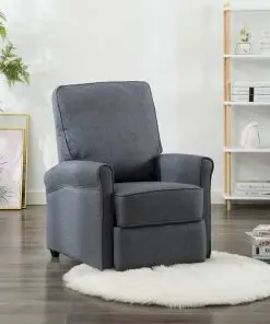 vidaXL TV Recliner Chair Dark Grey Fabric vidaXL TV Recliner Chair Dark Grey Fabric