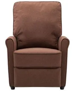 vidaXL TV Recliner Chair Brown Fabric