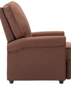 vidaXL TV Recliner Chair Brown Fabric