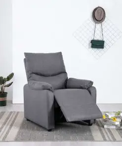 vidaXL TV Recliner Light Grey Fabric
