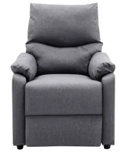 vidaXL TV Recliner Light Grey Fabric
