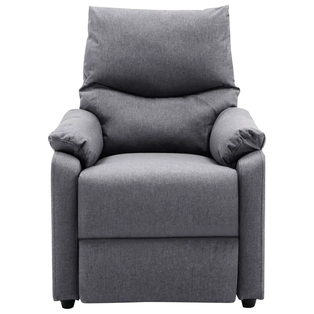 vidaXL TV Recliner Light Grey Fabric