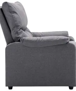 vidaXL TV Recliner Light Grey Fabric