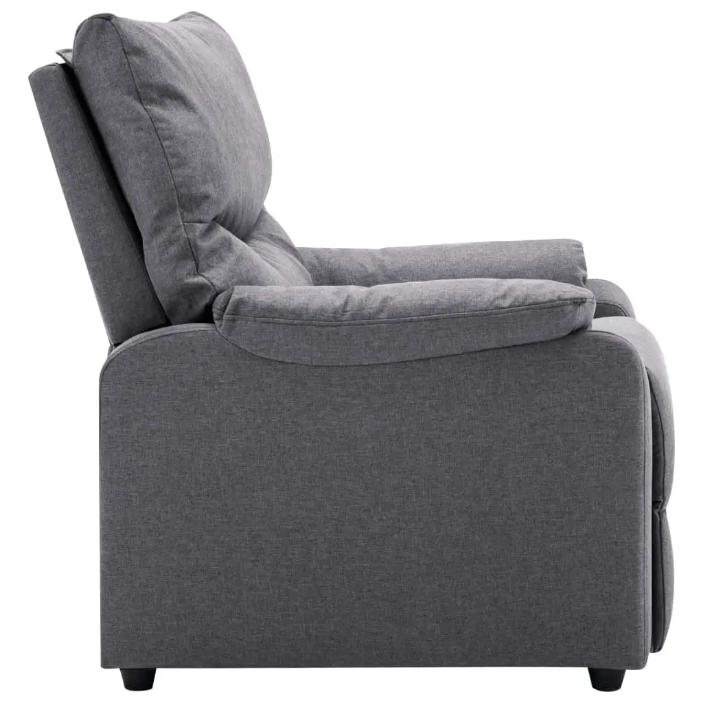 vidaXL TV Recliner Light Grey Fabric
