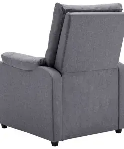 vidaXL TV Recliner Light Grey Fabric